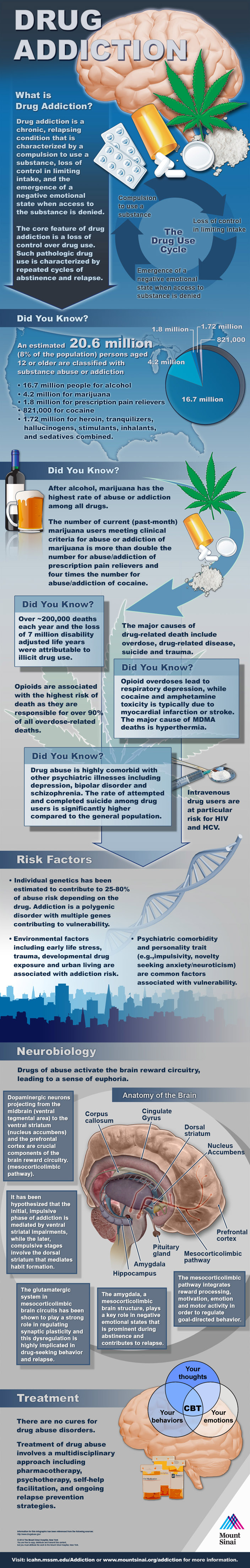 Drug addiction infographic