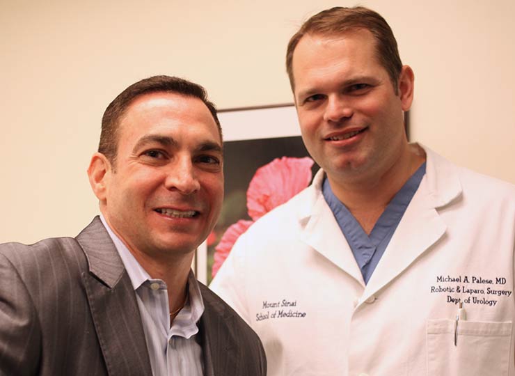 Male patient posing for picture with Dr. Palese