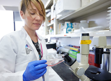 Photo of Microbiology Student in Lab